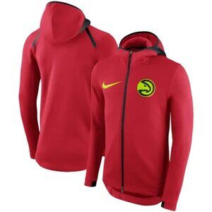NWT Men's Atlanta Hawks Nike Red Showtime Therma Flex Full-Zip Hoodie Sz L